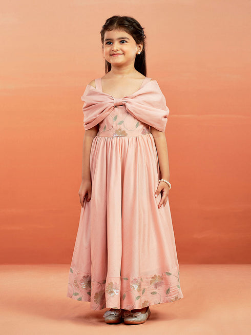 Girl's' Peach Gown